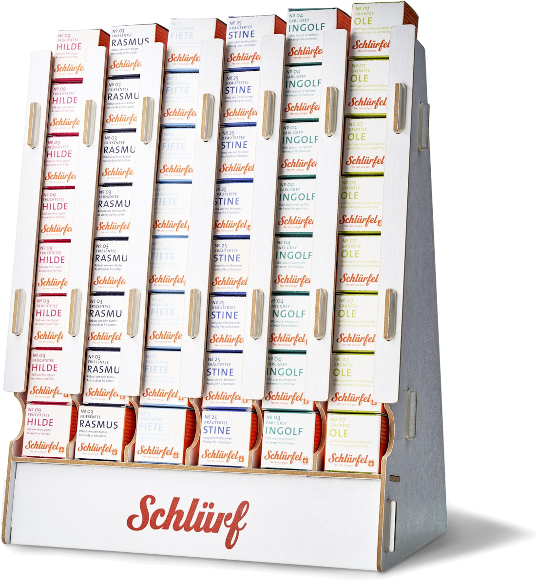 Schlürf - Schlürfel-Präsentationsdisplay, 6 Reihen