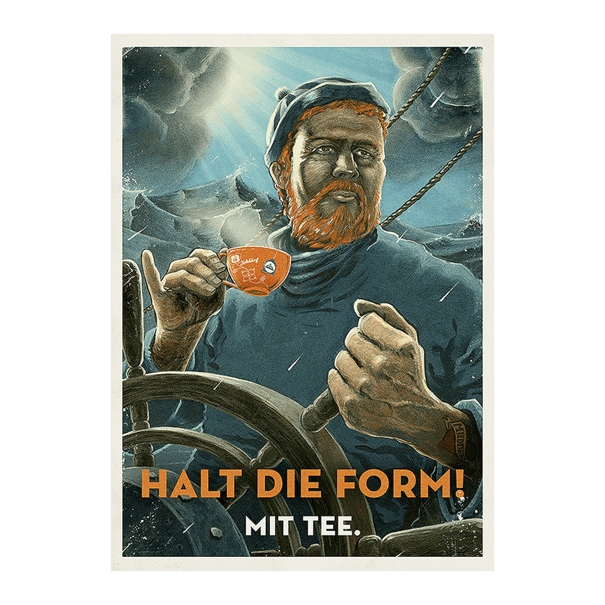 Metallpostkarte "Halt die Form"